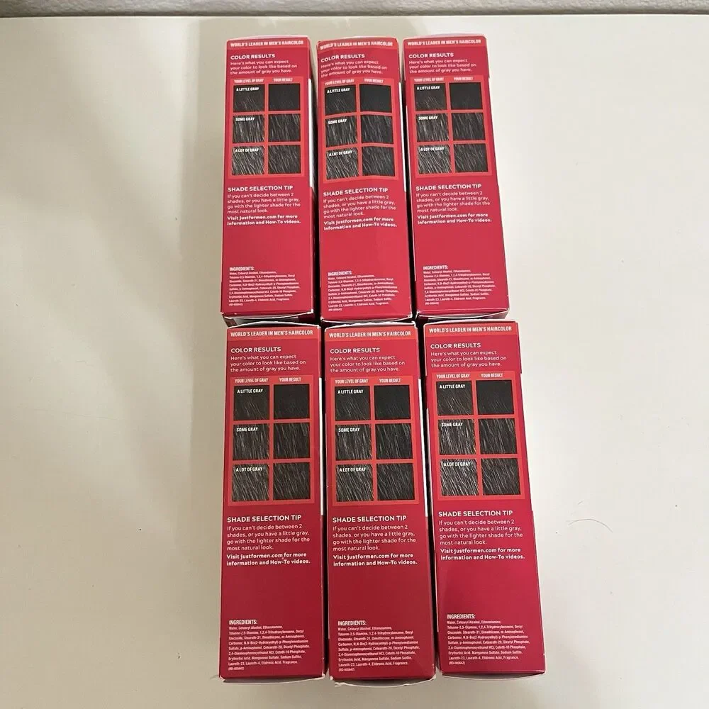 Just For Men Easy Comb-In Color A-50 Darkest Brown Lot of 6 NEW